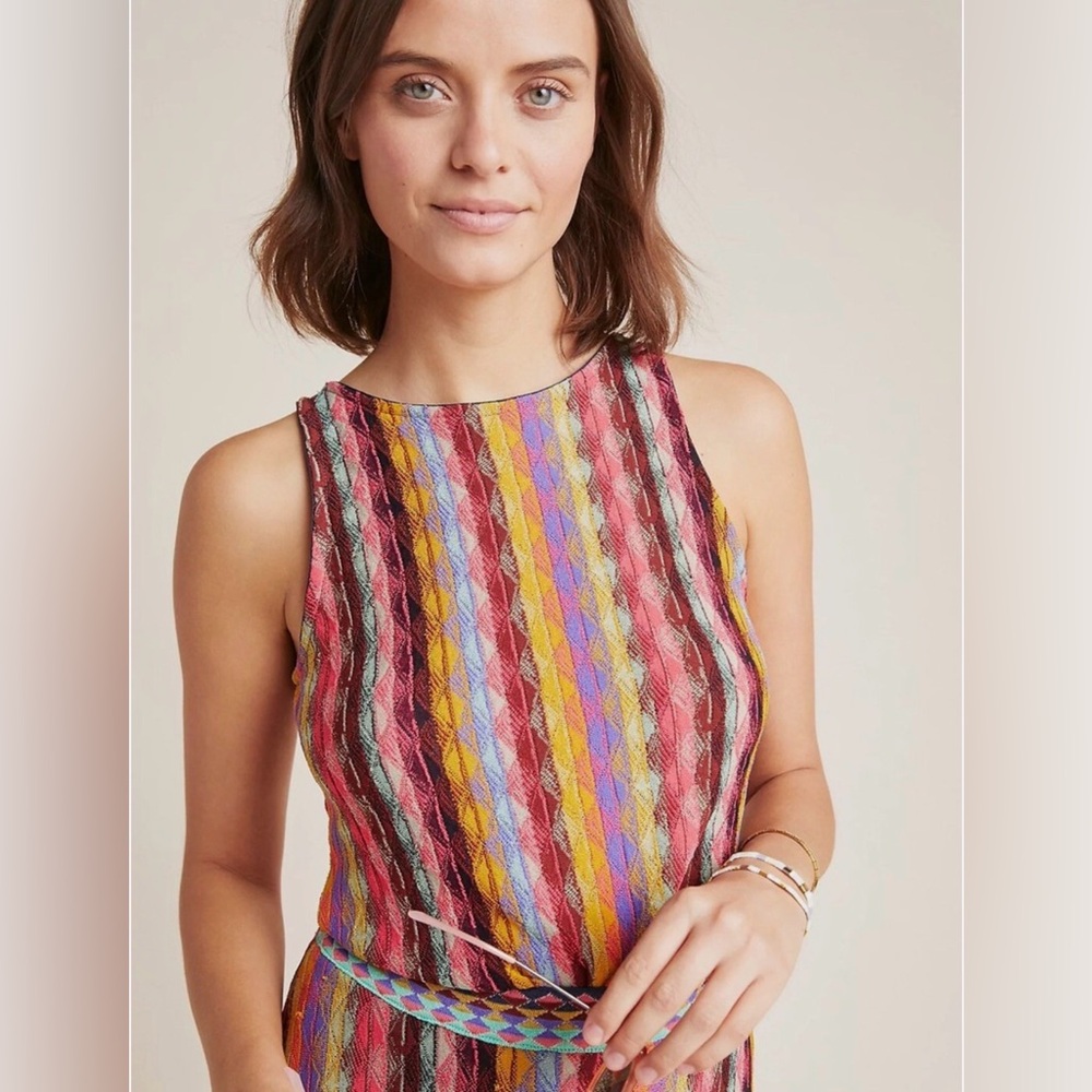 AStriped Knit Tank Top